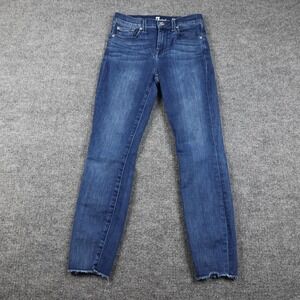 7 For All Mankind Jeans Womens 25 Blue Denim High Waist Ankle Gwenevere Skinny